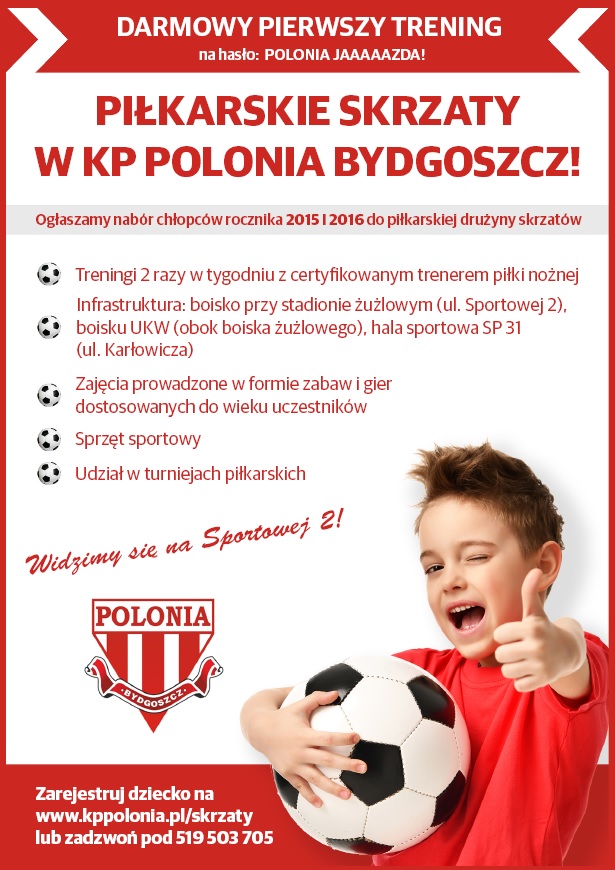 piłkarskie skrzaty KP Polonia Bydgoszcz